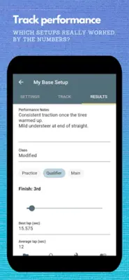 RC Setup App & Race Log android App screenshot 9