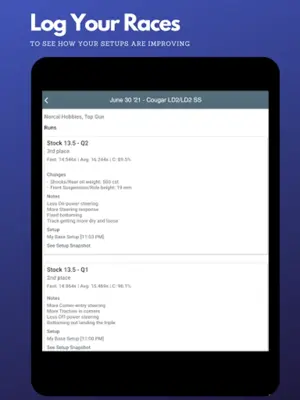 RC Setup App & Race Log android App screenshot 4